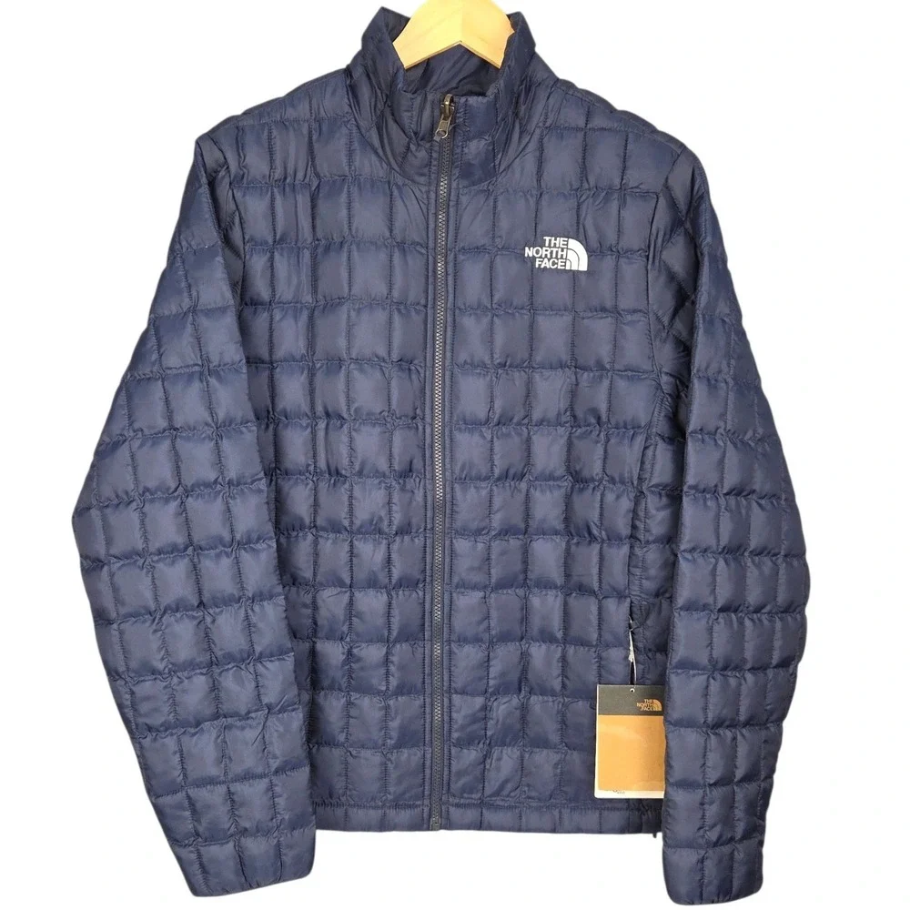 The North Face ThermoBall Jacket Mens Small Blue Insulated Puffer Full Zip New‎